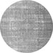 Square Persian Gray Traditional Rug, tr3971gry