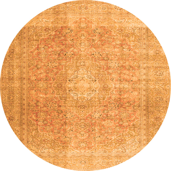 Square Persian Orange Traditional Rug, tr3972org