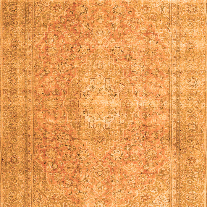 Serging Thickness of Machine Washable Persian Orange Traditional Area Rugs, wshtr3972org