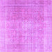 Square Persian Purple Traditional Rug, tr3972pur