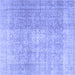 Square Persian Blue Traditional Rug, tr3972blu