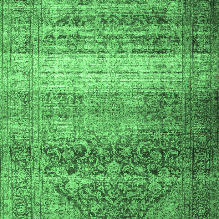 Machine Washable Persian Emerald Green Traditional Area Rugs, wshtr3973emgrn