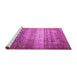 Sideview of Machine Washable Persian Pink Traditional Rug, wshtr3973pnk