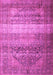 Machine Washable Persian Pink Traditional Rug, wshtr3973pnk