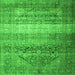 Serging Thickness of Persian Green Traditional Rug, tr3973grn