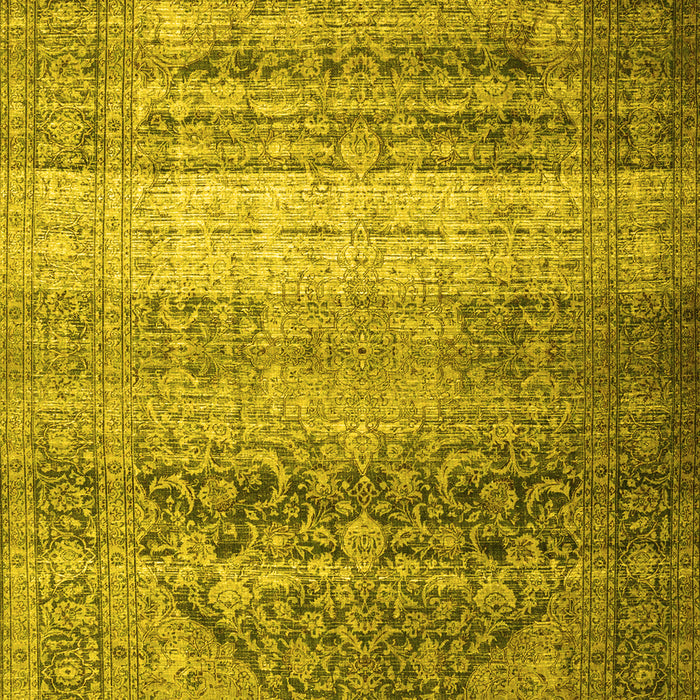 Machine Washable Persian Yellow Traditional Rug, wshtr3973yw