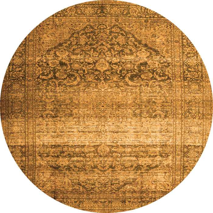 Machine Washable Persian Orange Traditional Area Rugs, wshtr3973org