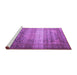 Sideview of Machine Washable Persian Purple Traditional Area Rugs, wshtr3973pur