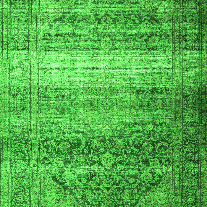 Serging Thickness of Machine Washable Persian Green Traditional Area Rugs, wshtr3973grn