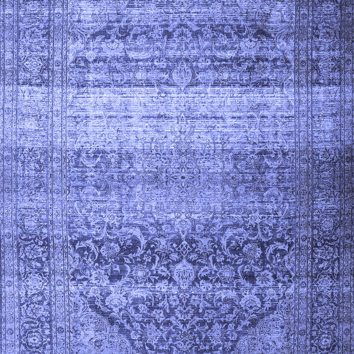 Machine Washable Persian Blue Traditional Rug, wshtr3973blu