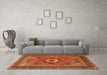 Machine Washable Persian Orange Traditional Area Rugs in a Living Room, wshtr3974org