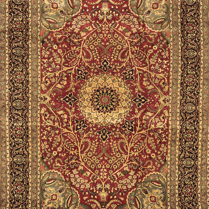 Machine Washable Persian Brown Traditional Rug, wshtr3974brn