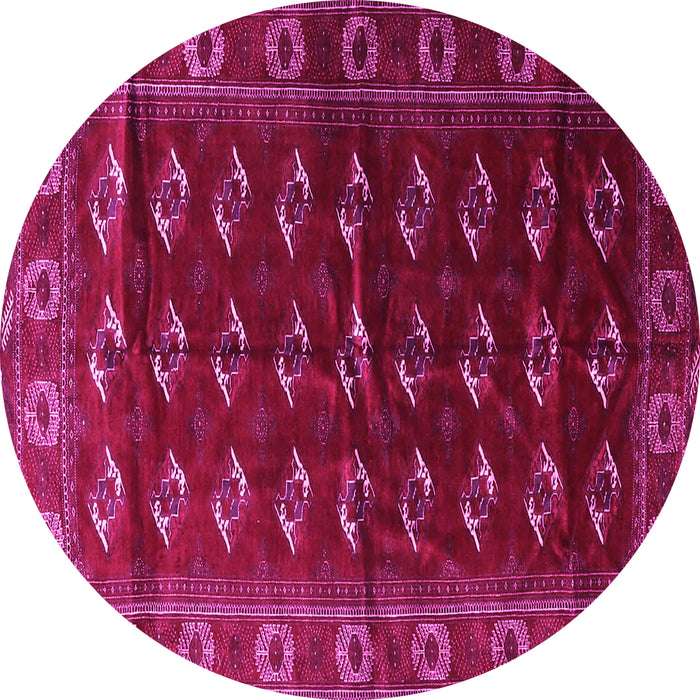 Round Persian Pink Traditional Rug, tr3975pnk