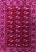 Machine Washable Persian Pink Traditional Rug, wshtr3975pnk