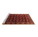 Sideview of Machine Washable Persian Brown Traditional Rug, wshtr3975brn