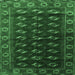 Square Persian Emerald Green Traditional Rug, tr3975emgrn