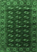 Machine Washable Persian Emerald Green Traditional Area Rugs, wshtr3975emgrn