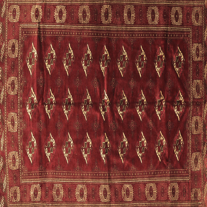 Square Persian Brown Traditional Rug, tr3975brn