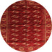 Square Persian Orange Traditional Rug, tr3975org