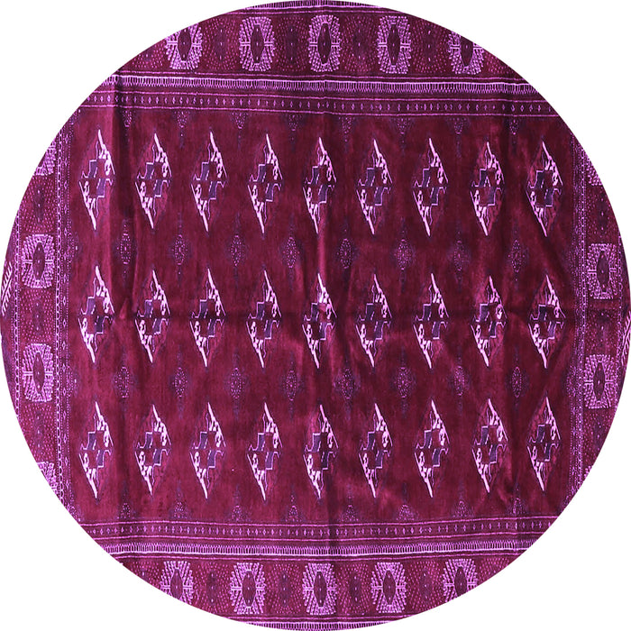 Round Machine Washable Persian Purple Traditional Area Rugs, wshtr3975pur
