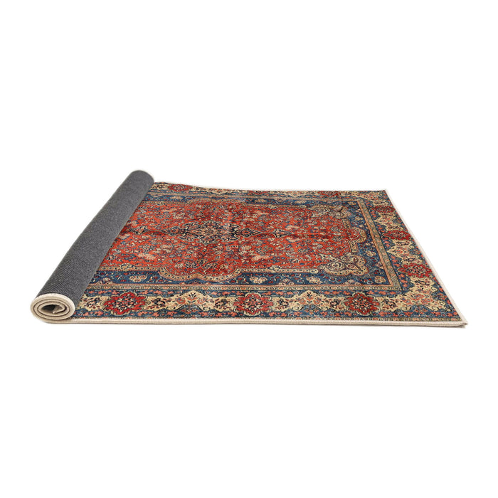 Sideview of Traditional Brown Red Persian Rug, tr3976