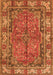 Serging Thickness of Machine Washable Persian Orange Traditional Area Rugs, wshtr3976org