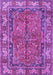 Machine Washable Persian Purple Traditional Area Rugs, wshtr3976pur