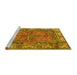 Sideview of Machine Washable Persian Yellow Traditional Rug, wshtr3976yw