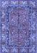 Machine Washable Persian Blue Traditional Rug, wshtr3976blu