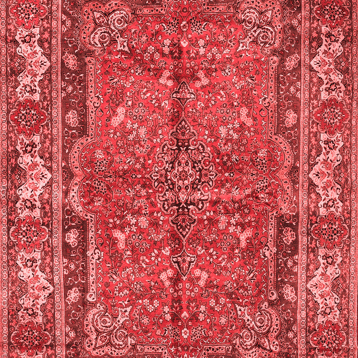 Machine Washable Persian Red Traditional Rug, wshtr3976red