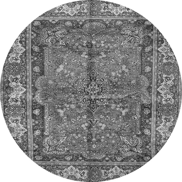 Machine Washable Persian Gray Traditional Rug, wshtr3976gry