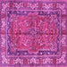 Square Persian Pink Traditional Rug, tr3976pnk