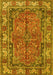 Machine Washable Persian Yellow Traditional Rug, wshtr3976yw