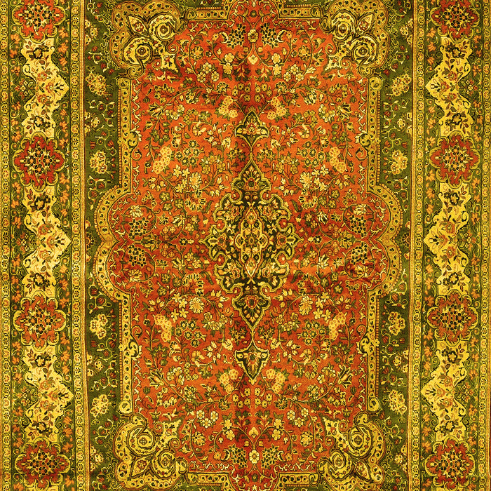 Machine Washable Persian Yellow Traditional Rug, wshtr3976yw