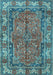 Machine Washable Persian Light Blue Traditional Rug, wshtr3976lblu