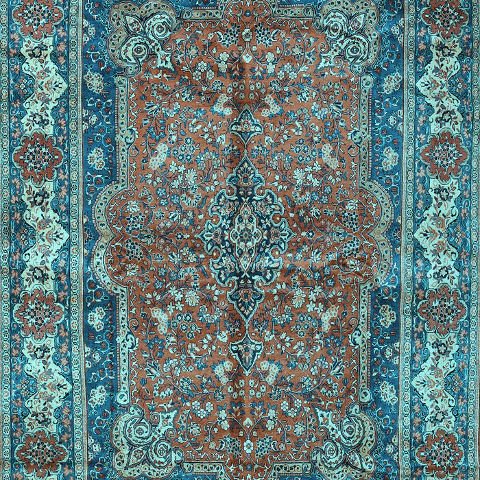 Machine Washable Persian Light Blue Traditional Rug, wshtr3976lblu