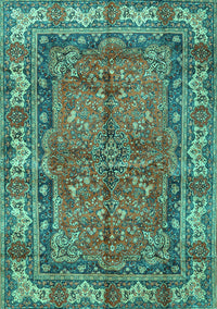 Persian Turquoise Traditional Rug, tr3976turq