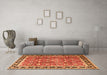 Machine Washable Persian Orange Traditional Area Rugs in a Living Room, wshtr3977org