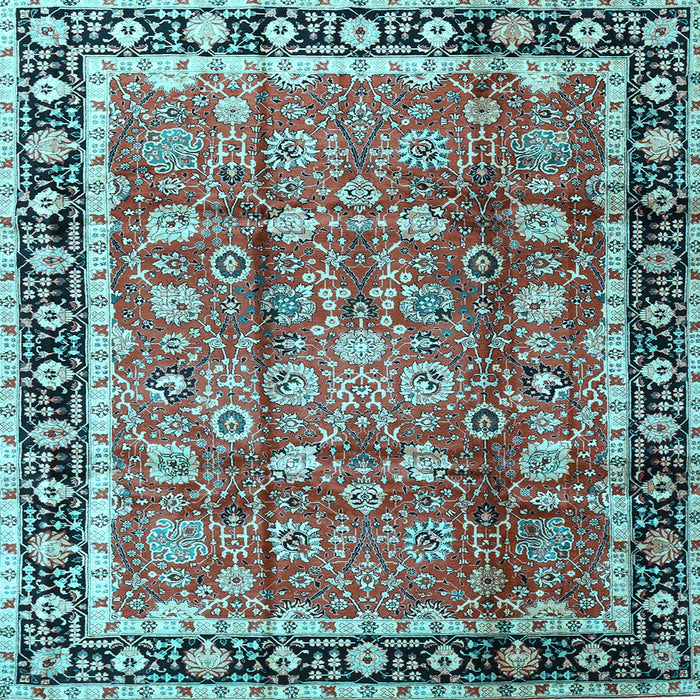 Square Persian Light Blue Traditional Rug, tr3977lblu