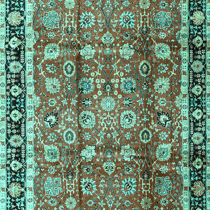 Machine Washable Persian Turquoise Traditional Area Rugs, wshtr3977turq