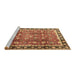 Sideview of Machine Washable Persian Brown Traditional Rug, wshtr3977brn