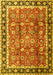 Machine Washable Persian Yellow Traditional Rug, wshtr3977yw