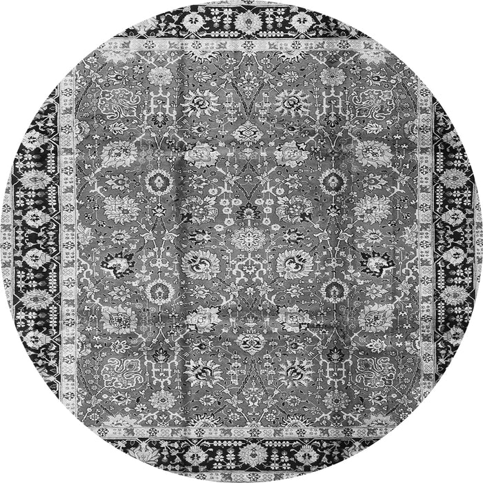 Machine Washable Persian Gray Traditional Rug, wshtr3977gry