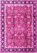 Machine Washable Persian Pink Traditional Rug, wshtr3977pnk