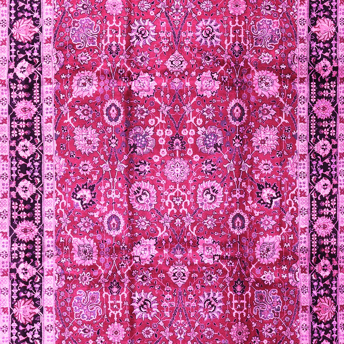 Machine Washable Persian Pink Traditional Rug, wshtr3977pnk