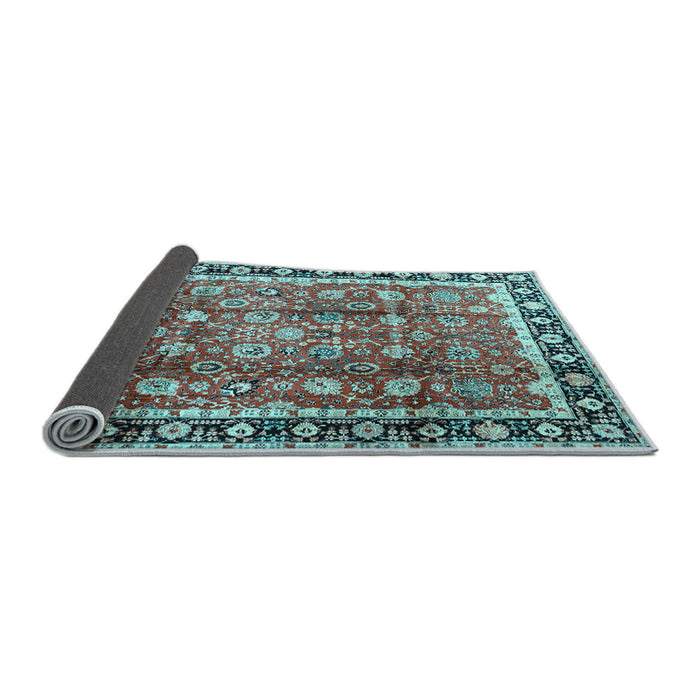 Sideview of Persian Light Blue Traditional Rug, tr3977lblu