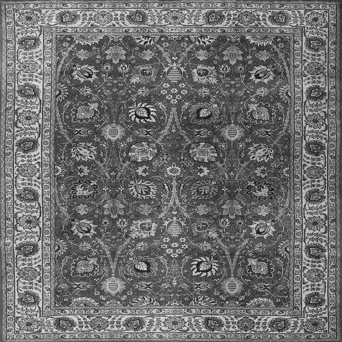 Serging Thickness of Persian Gray Traditional Rug, tr3978gry