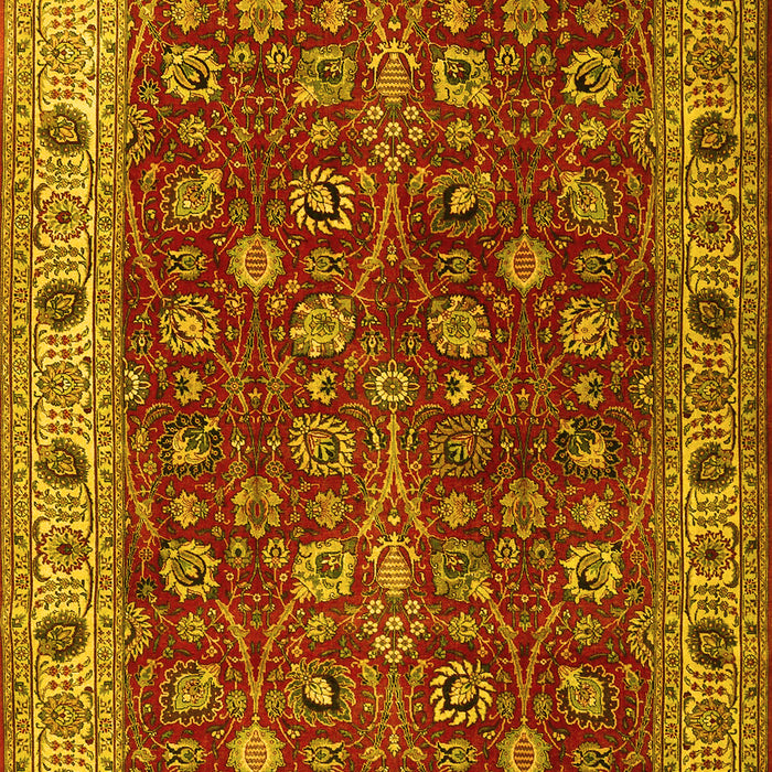 Machine Washable Persian Yellow Traditional Rug, wshtr3978yw