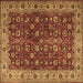 Square Persian Brown Traditional Rug, tr3978brn