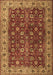 Machine Washable Persian Brown Traditional Rug, wshtr3978brn